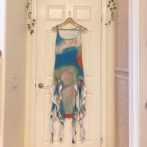 Tie Dye ruffle dress